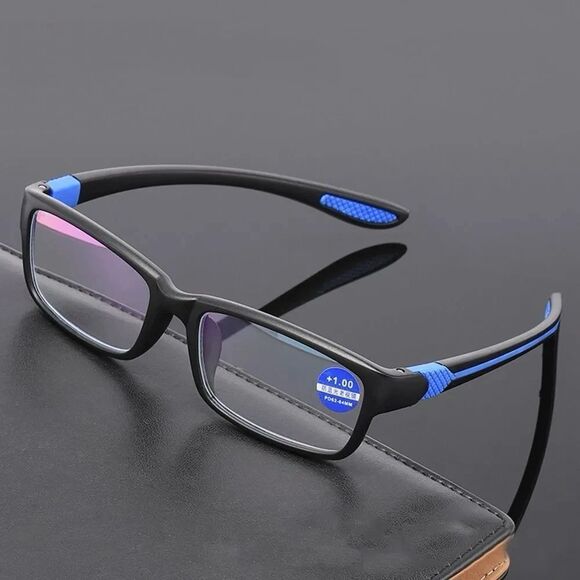 Stylish Black and Blue Reading Glasses UNISEX - Picture 3 of 6